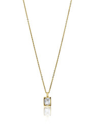 Elegantní pozlacený náhrdelník se zirkonem Angela EWN23081G