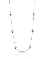 Jemný pozlátený náhrdelník s kryštálmi Phoebe EWN23096G