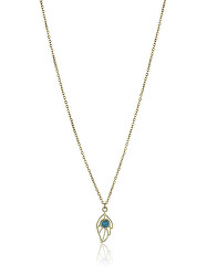 Něžný pozlacený náhrdelník s tyrkysem Juniper EWN23028G