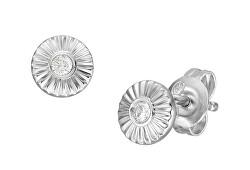 Elegantní stříbrné náušnice s krystalem Circle JFS00617040