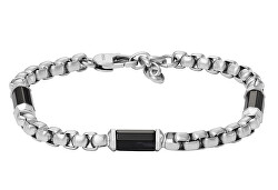 Herrenarmband aus Stahl mit Achat All Stacked Up JF04604040