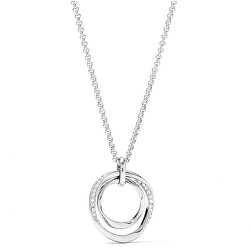 Módny oceľový náhrdelník s kryštálmi Classics JF01218040