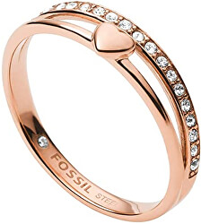 Romantický bronzový prsten s krystaly JF03460791 - SLEVA