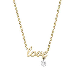 Romantický pozlacený náhrdelník Love JF04363998