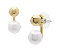 Půvabné pozlacené náušnice 2v1 Bright Baubles JA7257710