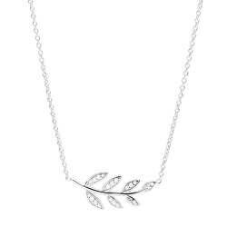 Stříbrný náhrdelník s lístky JFS00485040