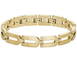 Elegante bracciale placcato oro in acciaio Heritage D-Link JF04691710