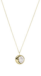 Tajemný pozlacený náhrdelník s perletí Lunar Nights JF03883710