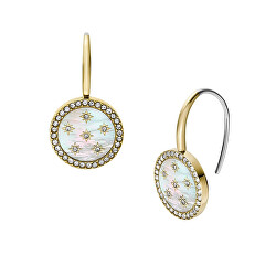 Visací pozlacené náušnice Classic Mother of Pearl JF04867710