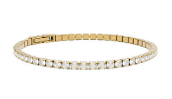 Pozlacený tenisový náramek s čirými krystaly Swarovski SB-TENNIS-G