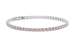 Tenisový náramek s růžovými krystaly Swarovski SB-ROSALINETENNIS-S