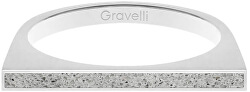 Oceľový prsteň s betónom One Side oceľová / sivá GJRWSSG121