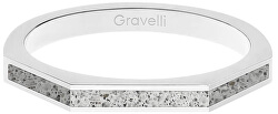 Oceľový prsteň s betónom Three Side oceľová / sivá GJRWSSG123