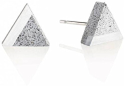 Kő és acél kő fülbevaló háromszög acél GJEWSSG003UN