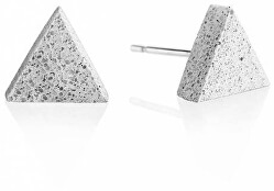 Peckové náušnice z betonu Triangle GJEWNAG003UN
