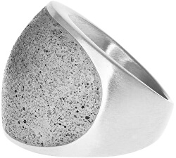 Prsten s betonem Swell ocelová/šedá GJRWSSG109