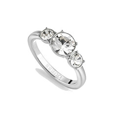 Elegantní ocelový prsten se zirkony JUBR03178JWRH