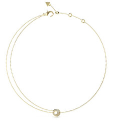 Elegantní pozlacený náhrdelník Blooming Summer JUBN05223JWYGT/U