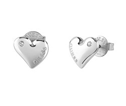 Krásné ocelové náušnice pecky Fluid Hearts JUBE02303JWRHT/U