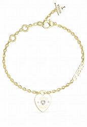 Krásný pozlacený náramek Guess Amore JUBB05053JWYGWH