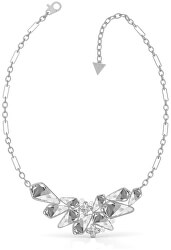 Luxusní ocelový náhrdelník s čirými krystaly Party Time UBN29091