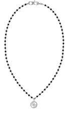 Moderne Stahlkette mit Onyx Log-in JUMN03036JWSTBKT/U