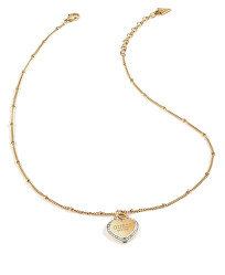 Moderní pozlacený náhrdelník se srdíčkem Fine Heart JUBN01420JWYGT/U