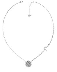 Nadčasový oceľový náhrdelník s kryštálmi Round Harmony JUBN01155JWRH