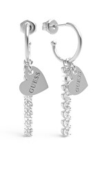 Acél karika fülbevaló medálokkal 2 az 1-ben   Heart to Heart JUBE01079JWRHT/U