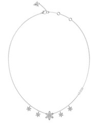 Pôvabný oceľový náhrdelník s kvetinami White Lotus JUBN04143JWRHT/U