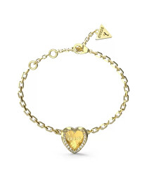 Bracciale romantico placcato in oro con cuore Mon Amour JUBB04607JWYG