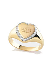 Romantický pozlacený prsten Fine Heart JUBR01430JWYG
