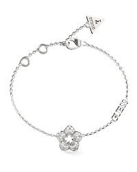 Elegante bracciale in acciaio con fiore Shining Winter JUBB04468JWRH