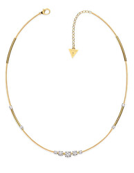 Slušivý pozlacený náhrdelník s krystaly Sunburst JUBN01399JWYGT/U