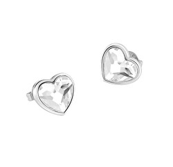 Cercei in formă de inimă din otel cu cristal Swarovski UBE70039