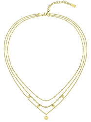Modische vergoldete Halskette mit Kristallen Iris 1580334