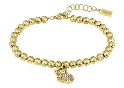 Affascinante bracciale placcato oro con cristalli Beads 1580287