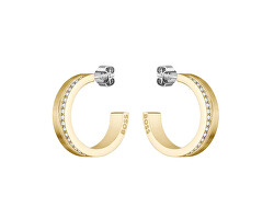 Eleganti orecchini a cerchio placcati in oro 1580522