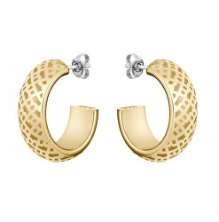 Eleganti orecchini a cerchio placcati in oro 1580566