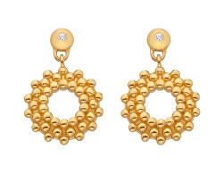 Eleganti orecchini placcati in oro con diamanti Jac Jossa Soul DE784