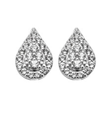Elegante silberne Ohrringe mit Diamanten und Topasen Glimmer DE736