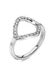 Elegantní stříbrný prsten s briliantem a topazy Behold DR221
