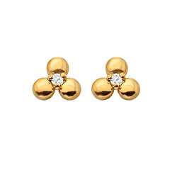 Bellissimi orecchini placcati in oro con diamanti Jac Jossa Soul DE760