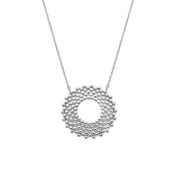 Krásny strieborný náhrdelník s diamantom Sunbeam DN191 (retiazka, prívesok)