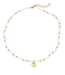 Luxusní perličkový náhrdelník s diamantem Jac Jossa Soul DN158 (řetízek, přívěsek)