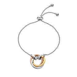 Luxusní tricolor náramek s diamanty Trio DL707