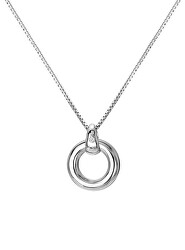 Minimalistický stříbrný náhrdelník s diamantem Forever DP900 (řetízek, přívěsek)