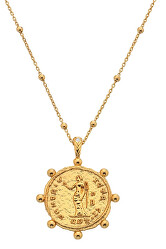 Módní pozlacený náhrdelník s diamantem Jac Jossa Soul DP917 (řetízek, přívěsek)