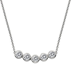 Gyengéd ezüst nyaklánc topázokkal és valódi gyémánttal Willow DN129