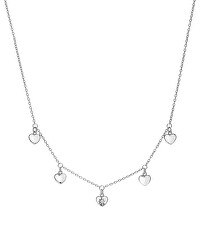 Romantický strieborný náhrdelník s diamantom Most Loved DN160/DN162